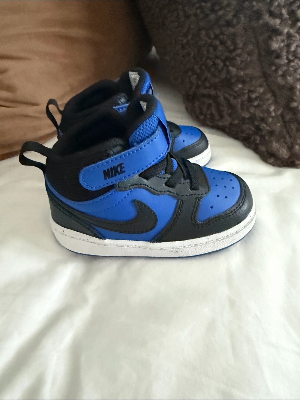 Nike Kids Royal Blue and Black High-Top Sneakers